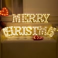 thumbnail image 4 of Números de letras con luces LED decorativas, letrero de luces de números de marquesina de plástico blanco, decoración de bodas para fiestas, funciona con pilas (1). Afortunado Sencillez, 4 of 5