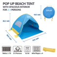 thumbnail image 2 of Carpa de playa XIXIKANK 180x160x125cm UPF 50+ a prueba de viento, 2 of 8