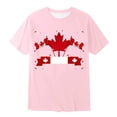 thumbnail image 4 of Boys Shirts Graphic T Shirt with Embroidered Maple Leaf Canadian Patriotic Celebration Tee for Kids Pink 9 Years-10 Years, 4 of 4