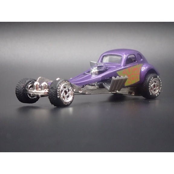 (Open Box) VW VOLKSWAGEN BEETLE BUGABOO DRAGSTER PURPLE 1:64 SCALE DIECAST MODEL CAR