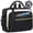 Black White, variant on QUARRYUS Men's Quilted Water Resistant 17.3 Inch Laptop Briefcase, Business Computer Bag with Gold Metal Zippers & Detachable Shoulder Strap