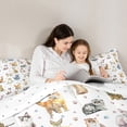 thumbnail image 4 of Homewish Teens Female Men Cartoon Cats Bedding Comforter Set 7-Piece,Kawaii Animal King Bedding Sets,Cute Pets Ultra Soft Bed Sheets,Luxury Bedroom Decor,Reversible, 4 of 8