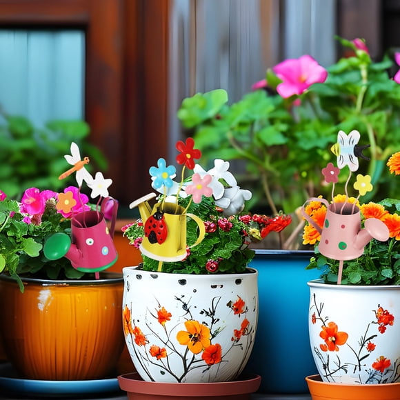 WHAMVOX 3Ud Estacas De Jardín En Metal Para Uso En Planta Ornamentales Y Decorativas