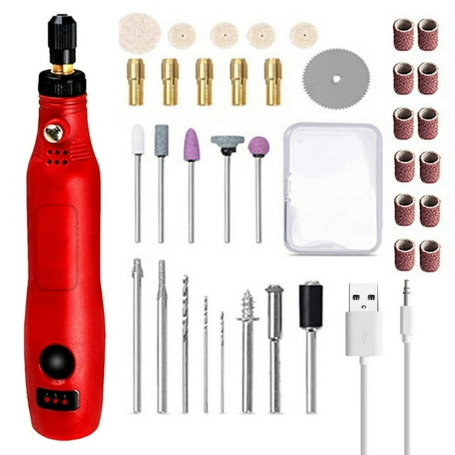 MesaSe Outil Rotatif Sans Fil Réglable Vitesse Mini Grinder Électrique Stylo de Gravure Rechargeable avec 3 Vitesses et 36Pcs Accessoires pour le Ponçage Polissage Perçage Sculpture