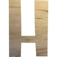 thumbnail image 1 of Wooden Letter (H) Unfinished Craft, 8'' Tall Alphabet Wood Letter DIY, Paintbale Icebold Font, 1 of 3
