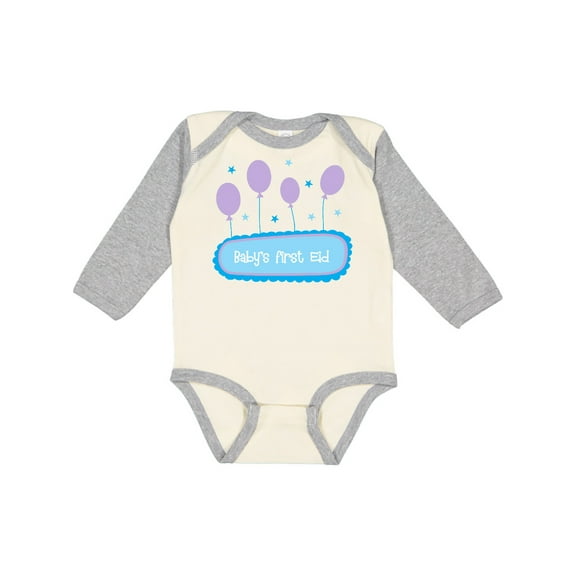 Inktastic Baby's first Eid Boys or Girls Long Sleeve Baby Bodysuit