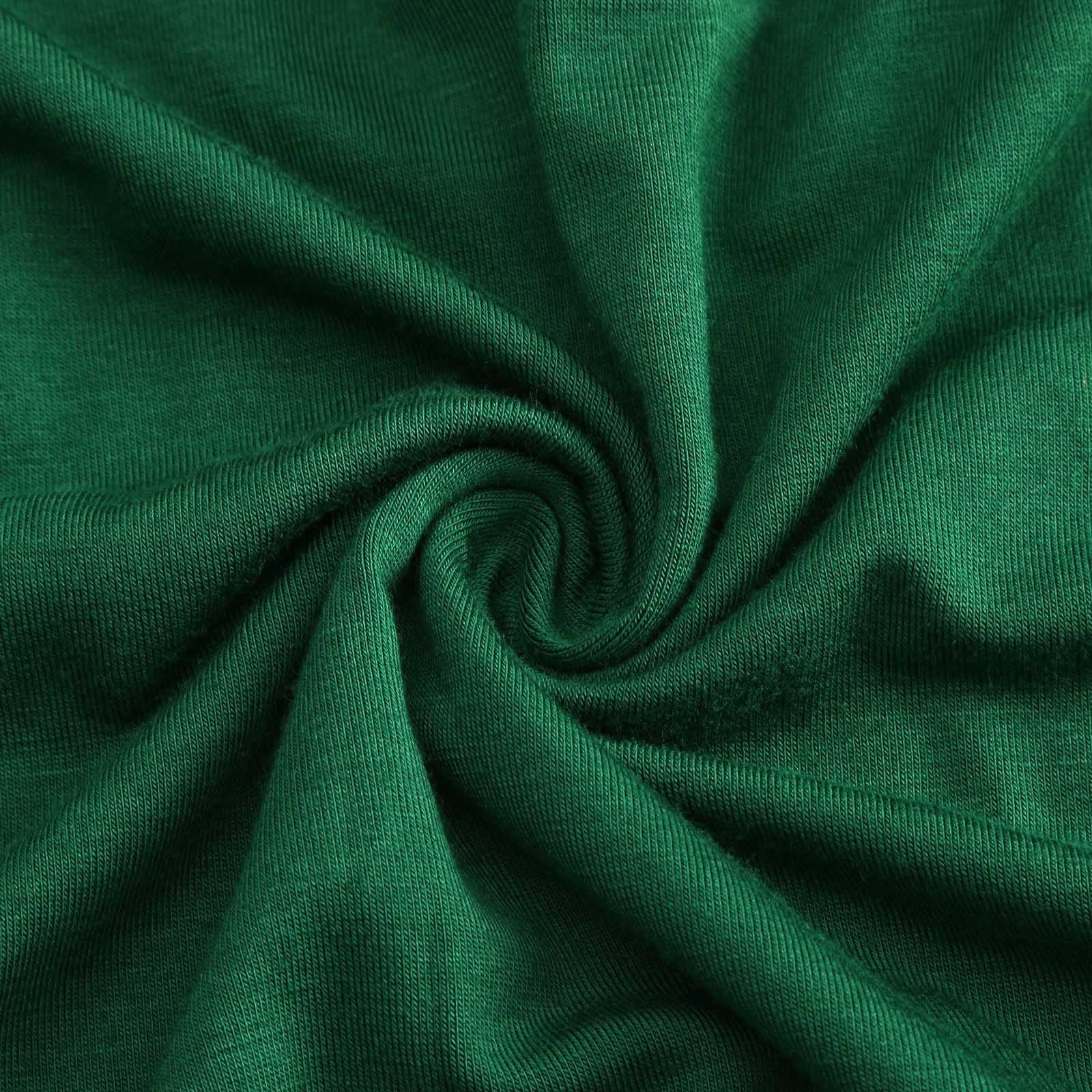 BONIXOOM Pajamas For Women Thanksgiving Pajamas Sleepwear None Short Sleeve Sleep Pants Solid Green M
