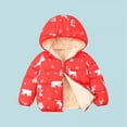 thumbnail image 4 of GYRATEDREAM Toddler Kids Winter Coat Solid Hooded Padded Jacket Outfit Body Boys Girls Warm Clothes Outerwear 2-6 Years, 4 of 12