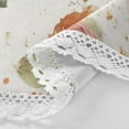 thumbnail image 3 of 60 Inch Round Tablecloth with White Lace Trim Fall Table Cover for Elegant Dining Decor Watercolor Rose Floral Pattern, 3 of 8