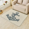 thumbnail image 2 of 4x5 Anchor Rugs for Bedroom Living Room, Nautical Area Rug for Home Decor, Soft Machine Washable Non Slip Low Pile Indoor Carpet DTSX1050, 2 of 7