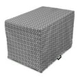 thumbnail image 1 of Vintage Dog Crate Cover, Greyscale Pattern Repetition with Circular Motif with Rhombus Shape, Easy to Use Pet Kennel Cover Small Dogs Puppies Kittens, 7 Sizes, Dimgray and Pale Taupe, by Ambesonne, 1 of 1