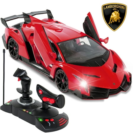 Best Choice Products 1/14 Scale Kids Remote Control Luxury Car Lamborghini Veneno RC Toy w/ Gravity Sensor, Engine Sounds, Head and Rear Lights, Opening Door - (Best Car Sound System Brand)