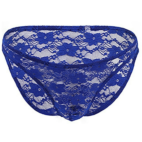 Ohufall Mens Underwear Men's Thong Bright Printed Low Waist Elastic Sexy Low Waist Men's T Top Briefs Clearance