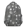 thumbnail image 3 of Grey Dog Paw Footprint Backpack for School,Cute School Bag,Schoolbag with Adjustable Shoulder Straps & Padded Back,16.9 Inch, 3 of 5