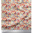 thumbnail image 1 of Soimoi Polyester Crepe Fabric Leaves & Floral Artistic Print Fabric by Yard 42 Inch Wide, 1 of 1