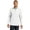 White, variant on Port Authority Pinpoint Mesh 1/2 Zip-S (Battleship Grey)
