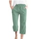 thumbnail image 1 of Pantalones Sueltos Capri para las Mujeres Casual Color Sólido Elástico Suelto Capris con Bolsillo, Pantalones de Poliéster Spandex, Lavado a Mano Casa Al Aire Libre, 1 of 6