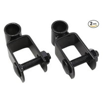 Square Gate Hinges 1" Black - Pair with Nut & Bolt - Ornamental Fence Hardware - 5/8" Pintle - Pressed Steel Construction - Chain Link & Square Post Compatible