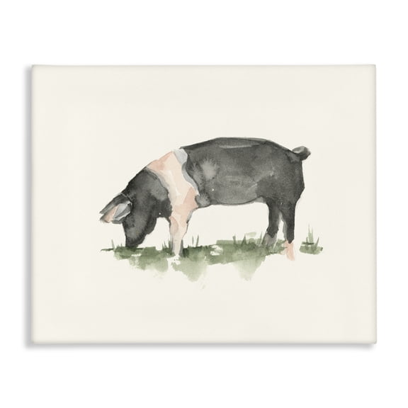 Stupell Industries Rustic Lodge Grazing Farm Animal Hog Canvas Art, 20 x 16, by Ethan Harper