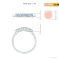 thumbnail image 4 of ANGARA Natural Half Eternity Five Stone Aquamarine and Diamond Wedding Ring in 14K White Gold for Women (Size-2.8mm) | March Birthstone, Anniversary, Jewelry Gift for Women | Natural Aquamarine Ring, 4 of 9