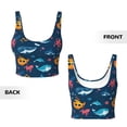 thumbnail image 5 of Lsque Ocean Floor Animals Printed Women'S Sports Bra, Compression, Moisture Wicking, High-Impact Sports Bra For Women,Supportive sports bra-Medium, 5 of 9