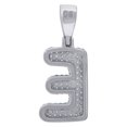 thumbnail image 2 of 925 Sterling Silver Unisex Cubic Zirconia Letter Name Personalized Monogram Initial Alphabet E Charm Pendant Necklace Pe, 2 of 2