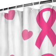 thumbnail image 3 of Pink Breast Cancer Shower Curtain 72"x84" ,Bathroom Decorative Shower Curtains Set with 12 Hooks,Modern Waterproof Washable Shower Curtain, 3 of 6
