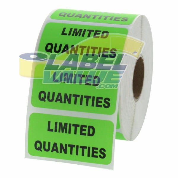 LIMITED QUANTITIES Inventory Labels 2" x 1"