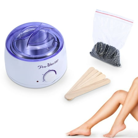Dilwe Wax Warmer Hair Removal Waxing Kit with 3 flavors Hard Wax Beans(Chocolate, Cream, Apple) and 5 Applicator Sticks,Painlessly Remove Hair For Summer Bikini Arm (Best Cream To Remove Hair From Balls)