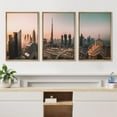 thumbnail image 2 of PixonSign Framed Canvas Print Wall Art Set Futuristic Skyscraper Dusk Sunset Cityscape Urban Architecture Photography Realism Scenic Landscape Decorative Colorful for Bedroom - 16"x24"x3 Natural, 2 of 5