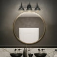 thumbnail image 3 of Barnyard 3-Light Matte Black Vanity Light with White Interior Shades, 3 of 6