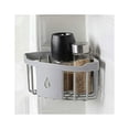 thumbnail image 3 of Cocina Baño Almacenamiento de plástico Triángulo Organizador Estante de ducha Esquina Cesta montada en la pared Caddy con ventosa Verde, 3 of 5