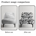 thumbnail image 6 of HELLHERO Tropical Leaf Pattern Soft Fabric Elastic Armless Accent Chair Protector Anti Scratch Accent Chair Cover for Slipper Chair, 6 of 8