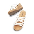 thumbnail image 3 of Sandalias de Cuña DREAM PAIRS para Mujer Blancas con Tiras y Comodidad, 3 of 7