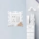 thumbnail image 5 of Espejo superficie interruptor de luz pegatinas de plata decoración clara plástico autoadhesivo calcomanía de la pared para la decoración del porche de la tienda 6 piezas Inevent HA012184-00, 5 of 7