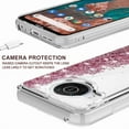 thumbnail image 5 of Spy Case for T-Mobile Nokia X100 Liquid Glitter Diamond Phone Case Cover w/Tempered Glass Screen Protector - Clear/Rose Gold, 5 of 5