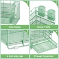 thumbnail image 4 of Organizador de escritorio Marbrasse de 4 niveles con archivador y cajón, color verde, 4 of 7