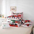 thumbnail image 5 of Manfei Santa Claus Cocks Twin Bedding Sets 7-Piece for Teens, Red Buffalo Geometric Bedding Comforter Set, Mery Christmas Reversible Sheet Sets, Super Cozy Room Decor, 5 of 7