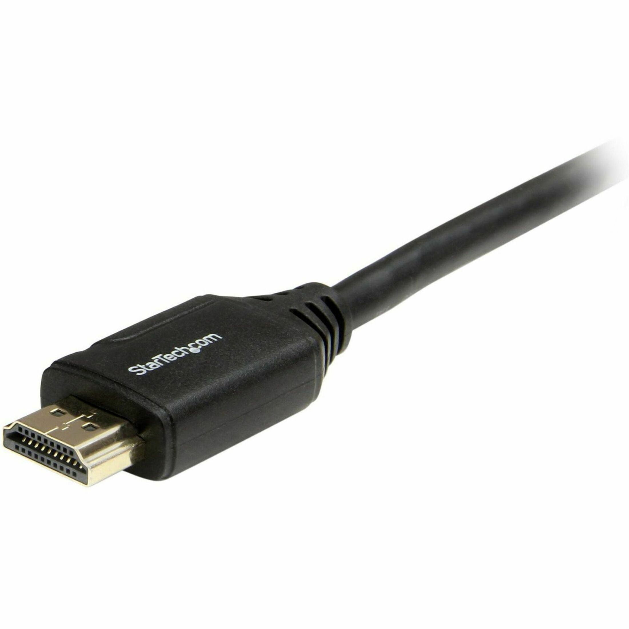 StarTech HDMM2MP 2m 6 ft Premium High Speed HDMI Cable with Ethernet - 4K 60Hz - Premium Certified HDMI Cable - HDMI 2.0 - 30AWG