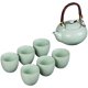 thumbnail image 5 of Juego de té de kung fu de cerámica con tetera de viga, caja de regalo, juego de té de kung fu de cerámica con horno Ru, tetera grande, taza grande, 5 of 5