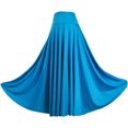 thumbnail image 2 of Nyeemya Womens Ballroom Dance Skirt Solid Color Ruffle Dancewear Flamenco Performance Costume Sky Blue 5XL, 2 of 7