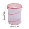 thumbnail image 2 of Mecorevxz Laundry Basket Bag A Foldable Spacious and Breathable Mesh Storage Basket for Storing Clothes and Plushs Lightweight and To Carry(Pink), 2 of 6