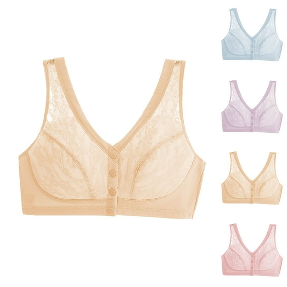 Antinious Ladies Lace Fashion Style Ventilate Front Buckle Bra Without Steel Rim