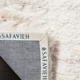 thumbnail image 3 of SAFAVIEH Paris Darwin Plush Polyester Shag Area Rug, Ivory, 6' x 9', 3 of 7