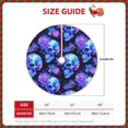 thumbnail image 3 of Daiia cool crystal Skull flower Drawing Merry Christmas Tree Skirt , Xmas Large Lace-up Tree Skirt, Santa Snowflakes Rustic Home Decorations New Year Party Farmhouse Decor-30", 3 of 7