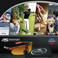 thumbnail image 4 of proSPORT BIFOCAL Reading Sunglasses Mens 2 Pairs with High Definition Blue Blocking Amber Lens Magnification Readers +1.50, 4 of 6