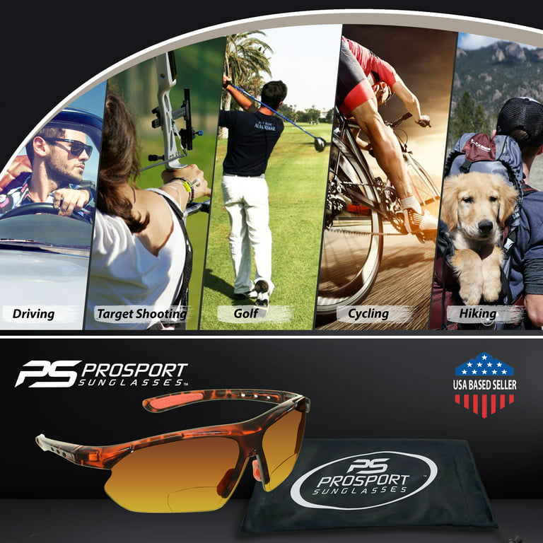 Bifocal Sunglasses POLARIZED Golf Driving Sport Fishing w/Readers