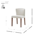 thumbnail image 4 of NPD Furniture Albie KD 20" Dining Side Chair in Cardiff Cream (Set of 2), 4 of 9
