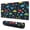 DarkBlue Dinosaurs Clouds-2, variant on Long Mouse Pads for Desk,DarkBlue Dinosaurs Clouds Palms Pattern Desk Mats on Top Of Desks, Desk Mouse Pad Extra Large with 3mm Non-Slip Base and Stitched Edge for Gaming,Office,Work,Home 31.5"x11.8"