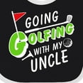 thumbnail image 4 of Inktastic Going Golfing with My Uncle Kids Golf Boys or Girls Baby Bib, 4 of 4